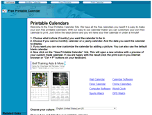 Tablet Screenshot of freeprintablecalendar.net